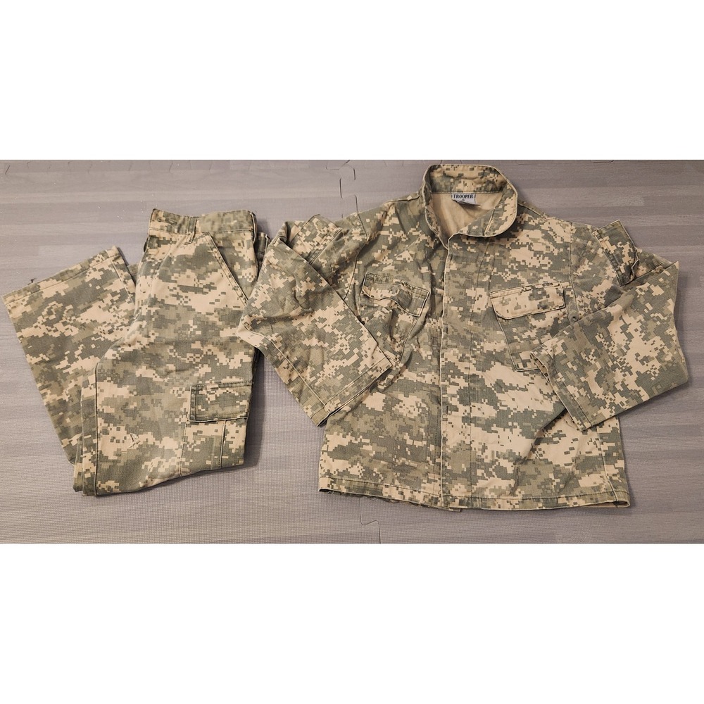 Trooper Kids ACU Digital Camo 2 Piece Military Uniform Set‎ Jacket Pants Size 8